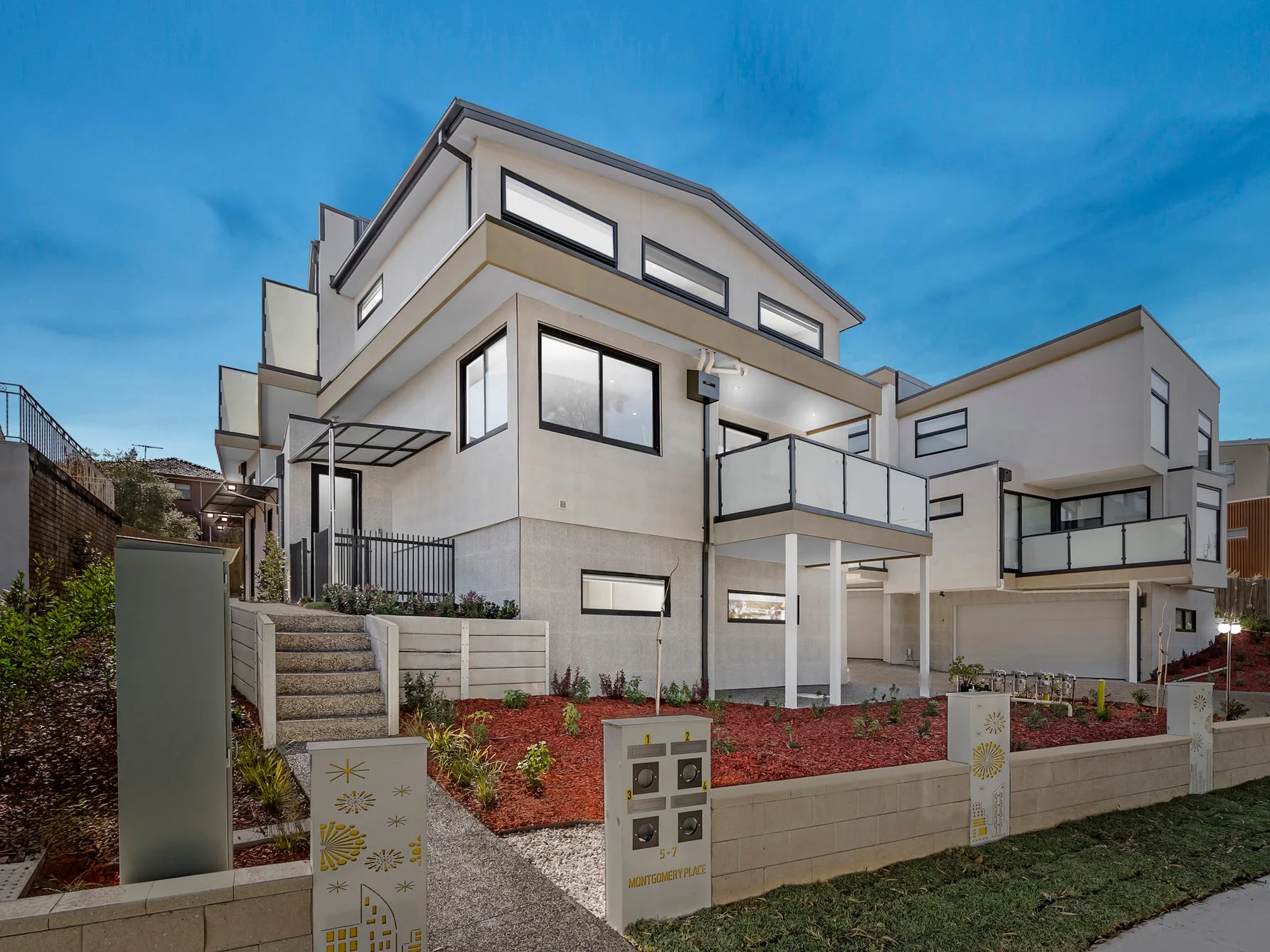 5-7 Montgomery Place, Bulleen – completed townhouses